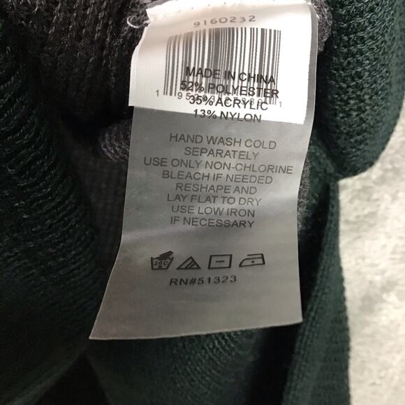 Vince Camuto Women’s Green Gray Colorblock Button Shoulder Tunic Sweater Sz S - Picture 4 of 12